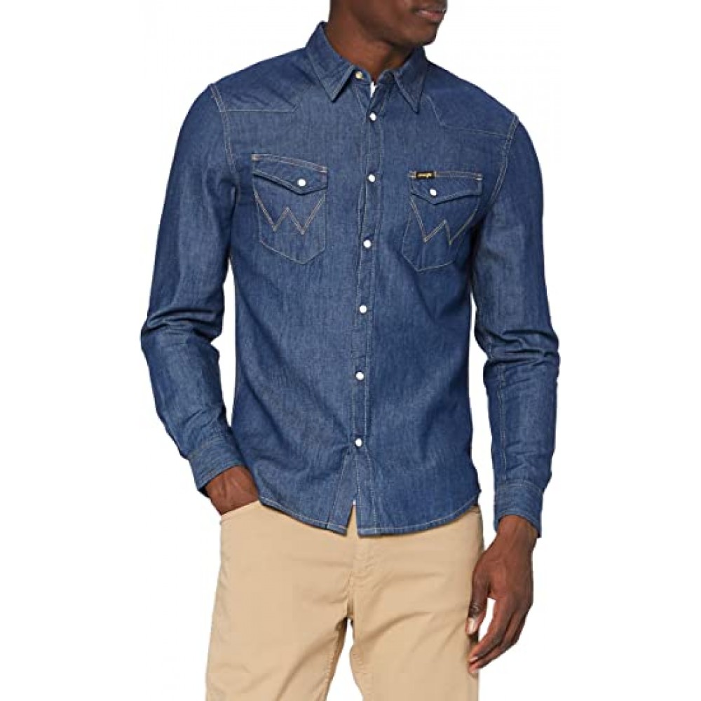 Wrangler Ls Western Shirt Haut Homme